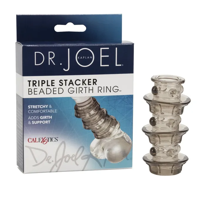 Male Sex Toys CalExotics Dr Joel Kaplan Triple Stacker Beaded Girth Ring