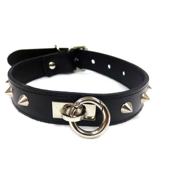 Male Sex Toys iloveexcitement Rouge Leather ORing Studded Collar