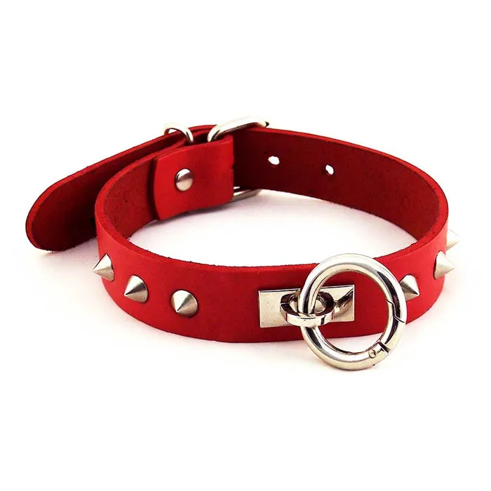 Male Sex Toys iloveexcitement Rouge Leather ORing Studded Collar