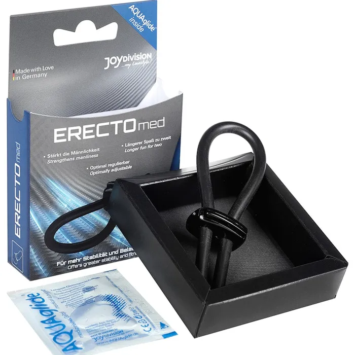 Male Sex Toys JOYDIVISION ERECTOmed Adjustable Cock Ring Black