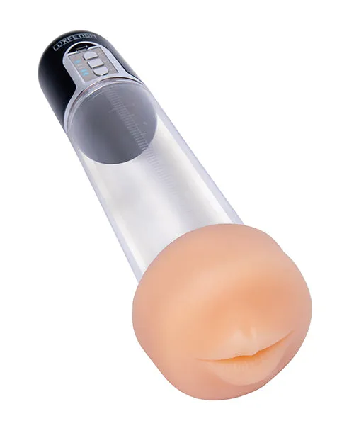 Male Sex Toys Lux Fetish 2in1 Blowjob Sucker Penis Enlarger Pump Electric Eel INC