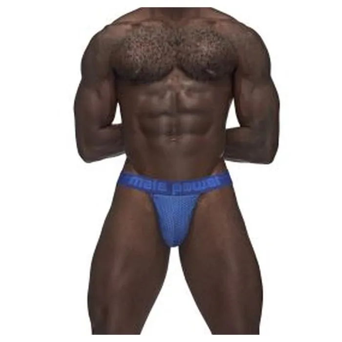Male Sex Toys Male Power Male Power Sexagon Strappy Ring Jock Blue