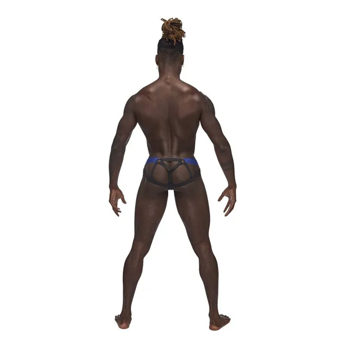 Male Sex Toys Male Power Male Power Sexagon Strappy Ring Jock Blue