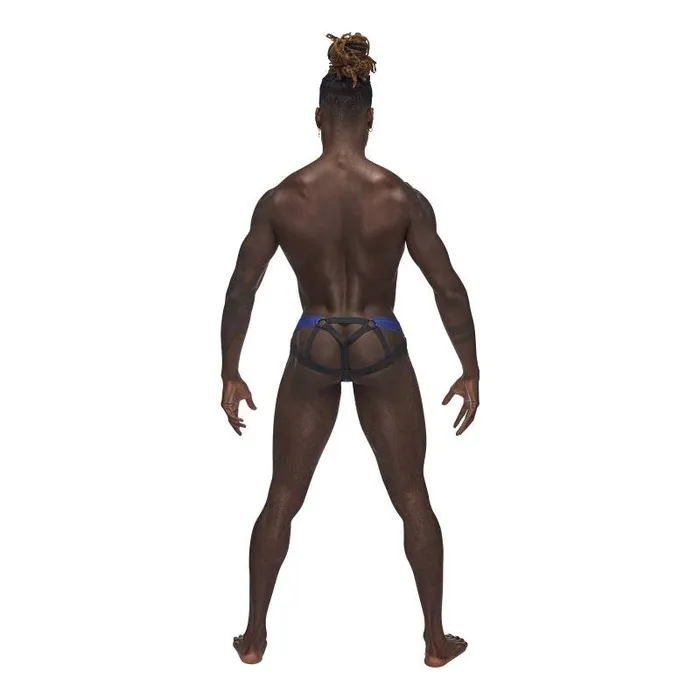 Male Sex Toys Male Power Male Power Sexagon Strappy Ring Jock Blue