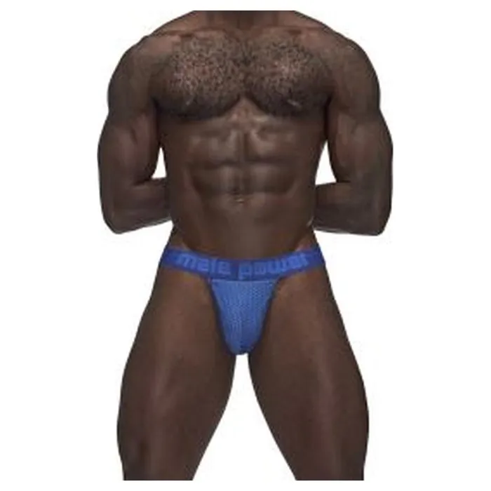 Male Sex Toys Male Power Male Power Sexagon Strappy Ring Jock Blue