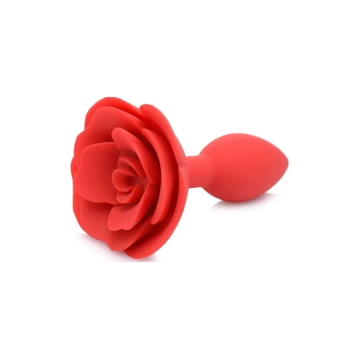 Male Sex Toys Master Series Booty Bloom Silicone Rose Plug Medium Red