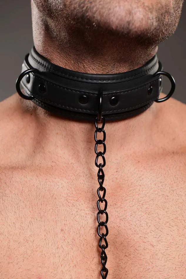 Master Series Collared Temptress Collar with Nipple Clamps iloveexcitement Male Sex Toys