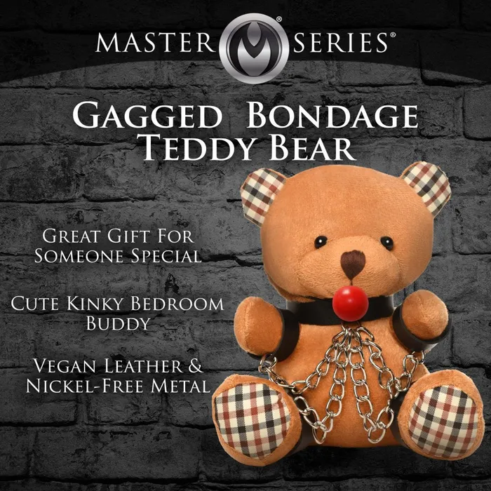 Master Series Gagged Bondage Teddy Bear XR Brands Couples