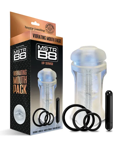 Mstr B8 Lip Service Vibrating Mouth Pack Kit Of 5 Clear Global Novelties LLC Anal