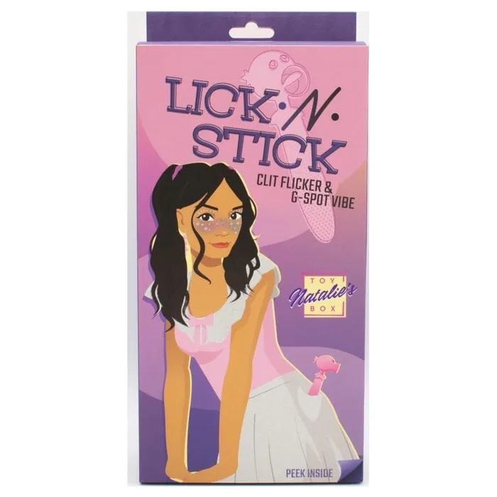 Natalies Toy Box Vibrators Natalies Toy Box Lick N Stick Clit Flicker GSpot Vibrator Pink