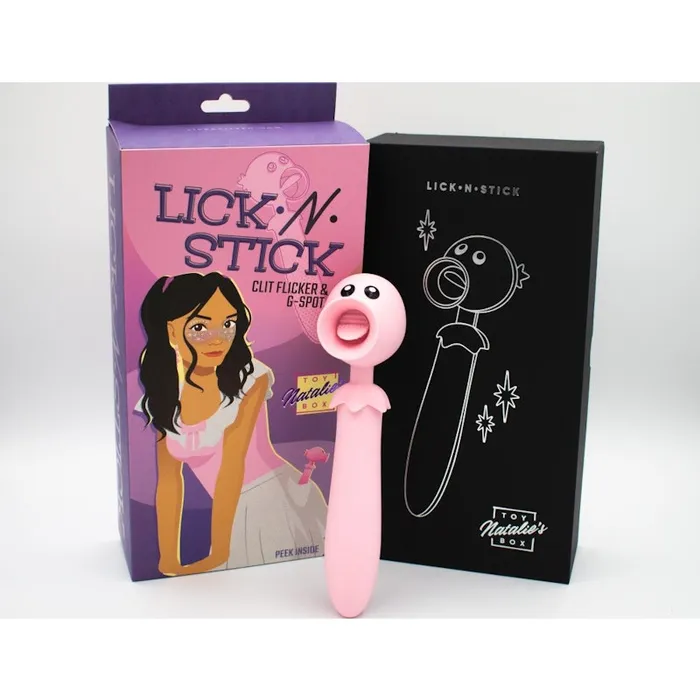 Natalies Toy Box Vibrators Natalies Toy Box Lick N Stick Clit Flicker GSpot Vibrator Pink
