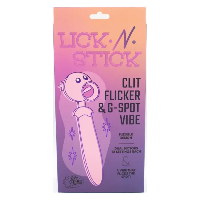 Natalies Toy Box Vibrators Natalies Toy Box Lick N Stick Clit Flicker GSpot Vibrator Pink
