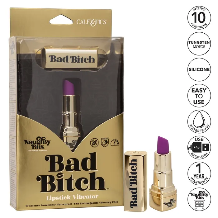 Naughty Bits Bad Bitch Lipstick Vibrator CalExotics Female Sex Toys