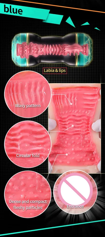 Onion Toy Dildos Dual Head Double Tunnel Options Masturbation Cup