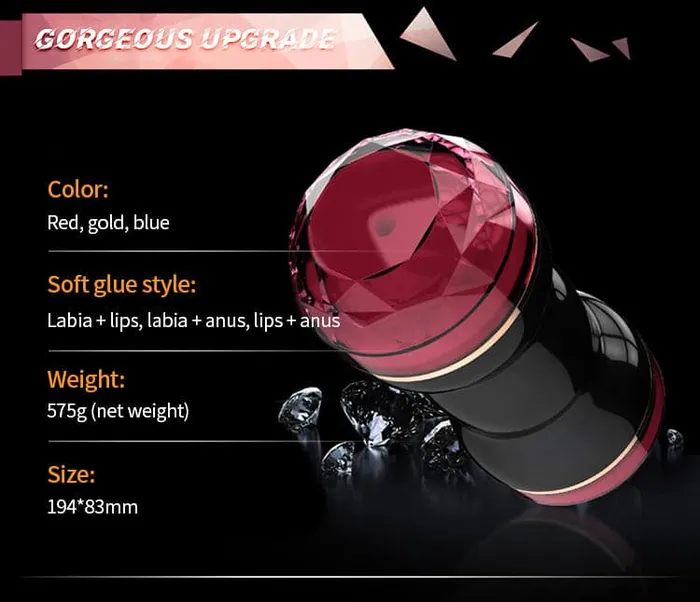 Onion Toy Dildos Dual Head Double Tunnel Options Masturbation Cup