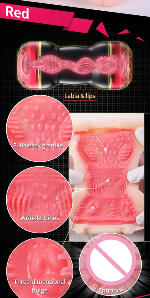 Onion Toy Dildos Dual Head Double Tunnel Options Masturbation Cup