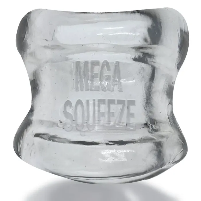 OxBalls Male Sex Toys Mega Squeeze Ergofit Ball Stretcher Clear