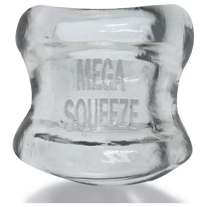 OxBalls Male Sex Toys Mega Squeeze Ergofit Ball Stretcher Clear