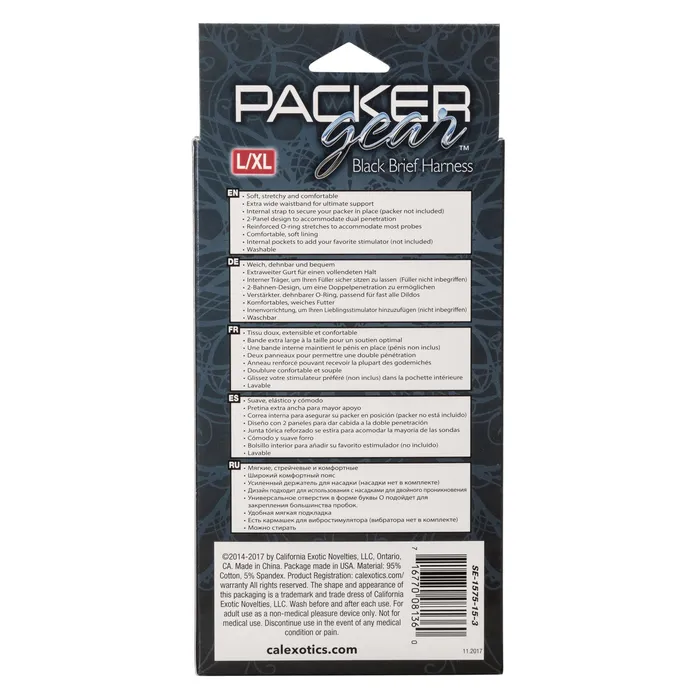Packer Gear Brief Harness LXL CalExotics Female Sex Toys Packer Gear Brief Harness LXL CalExotics Female Sex Toys