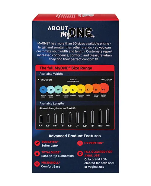 Paradise Marketing My One Super Wide Long Condoms Pack of 10 Female Sex Toys