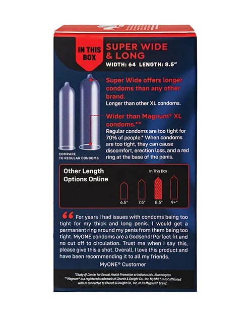 Paradise Marketing My One Super Wide Long Condoms Pack of 10 Female Sex Toys