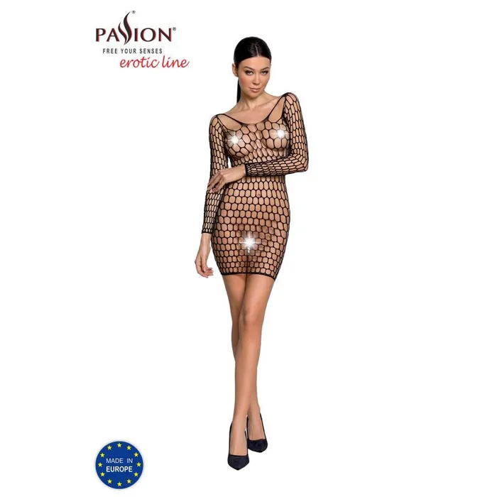Passion Lingerie Anal Body Dress BS093 Black