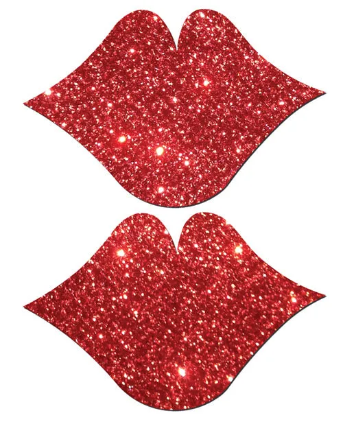 Pastease Vibrators Pastease Glitter Lips Red Os