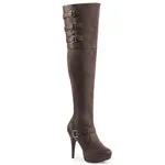 pleaser Restraints PLEASER Black leather thigh high buckle boots Size 12 pleaser Restraints PLEASER Black leather thigh high buckle boots Size 12