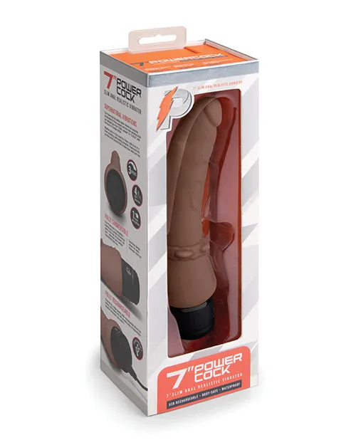 Powercocks 7 Slim Anal Realistic Vibrator Electric Eel INC Anal
