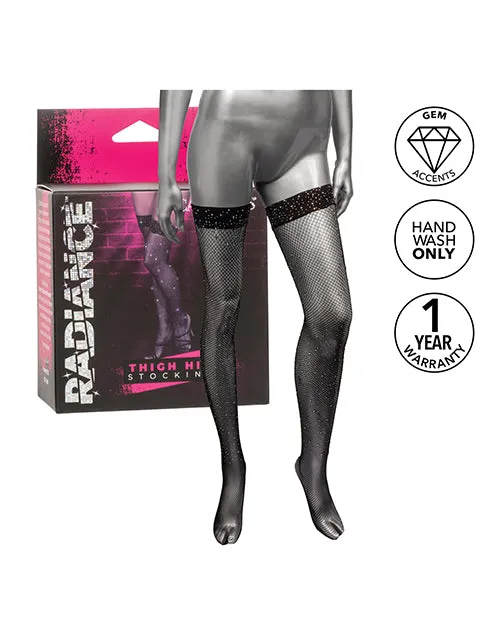 Radiance Thigh High Stockings Black California Exotic Novelties Anal