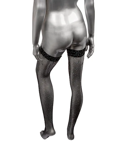 Radiance Thigh High Stockings Black California Exotic Novelties Anal