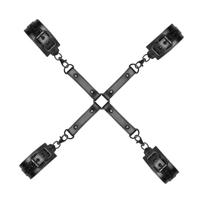 Restraints Bedroom Fantasies Bedroom Fantasies Hogtie with Hand and Ankle Cuffs Black