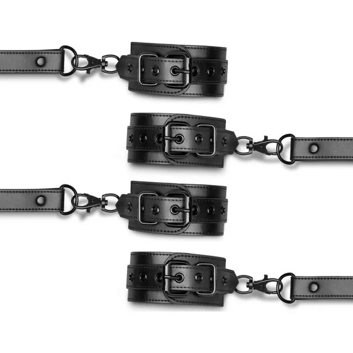 Restraints Bedroom Fantasies Bedroom Fantasies Hogtie with Hand and Ankle Cuffs Black