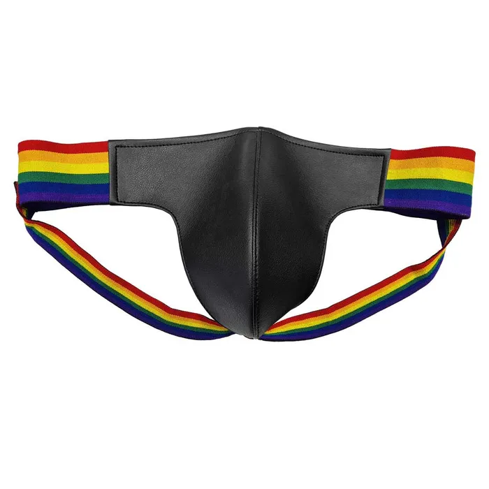 Rouge Leather Jock Strap with Multicoloured Pride Stripe iloveexcitement Female Sex Toys Rouge Leather Jock Strap with Multicoloured Pride Stripe iloveexcitement Female Sex Toys