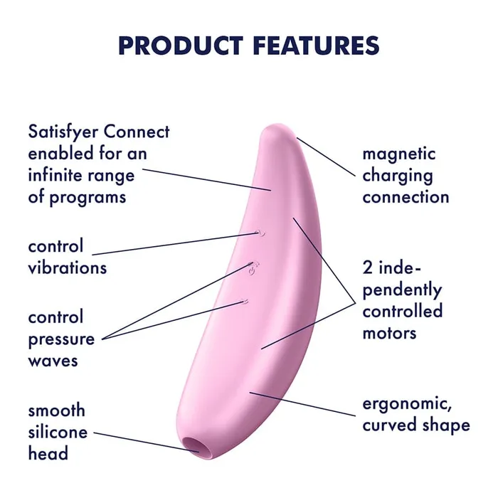 Satisfyer Vibrators Satisfyer Curvy 3 Air Pulse Stimulator Smart Vibrator