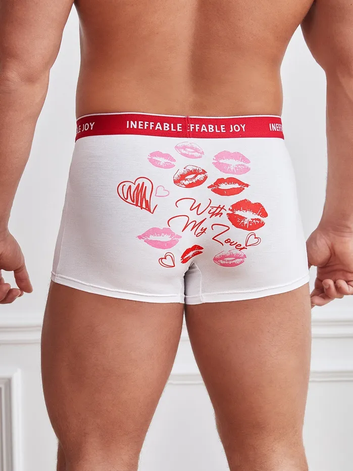 SHEIN Female Sex Toys Men 1pc Letter Graphic Boxer Brief