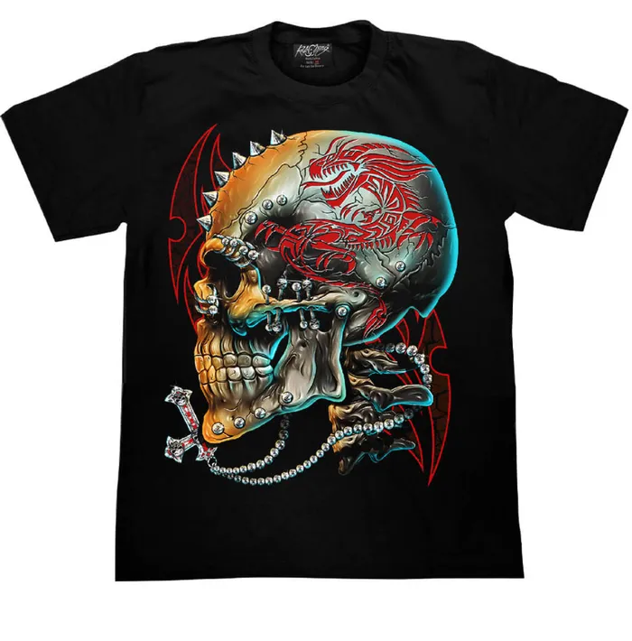 Sofari Collection Female Sex Toys Jays Rock Mens Skull Studded Dragon TShirt Sofari Collection Female Sex Toys Jays Rock Mens Skull Studded Dragon TShirt