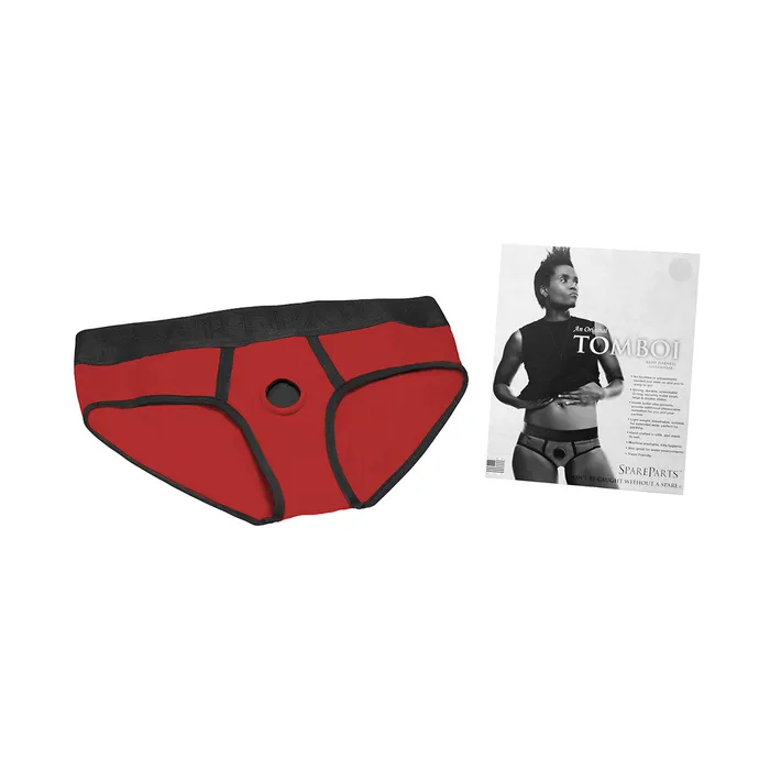 SpareParts SpareParts Tomboi Harness RedBlk Nylon XS Vibrators