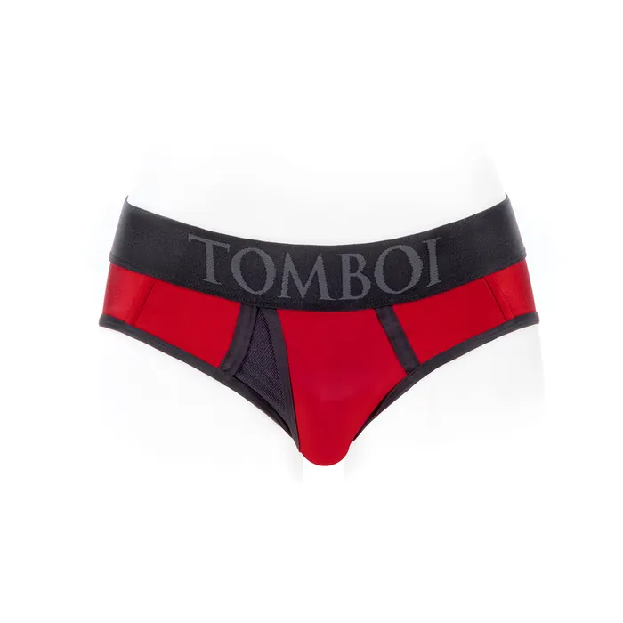 SpareParts Tomboi Cover Brief Nyl Red M SpareParts HardWear Vibrators