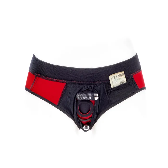 SpareParts Tomboi Cover Brief Nyl Red M SpareParts HardWear Vibrators