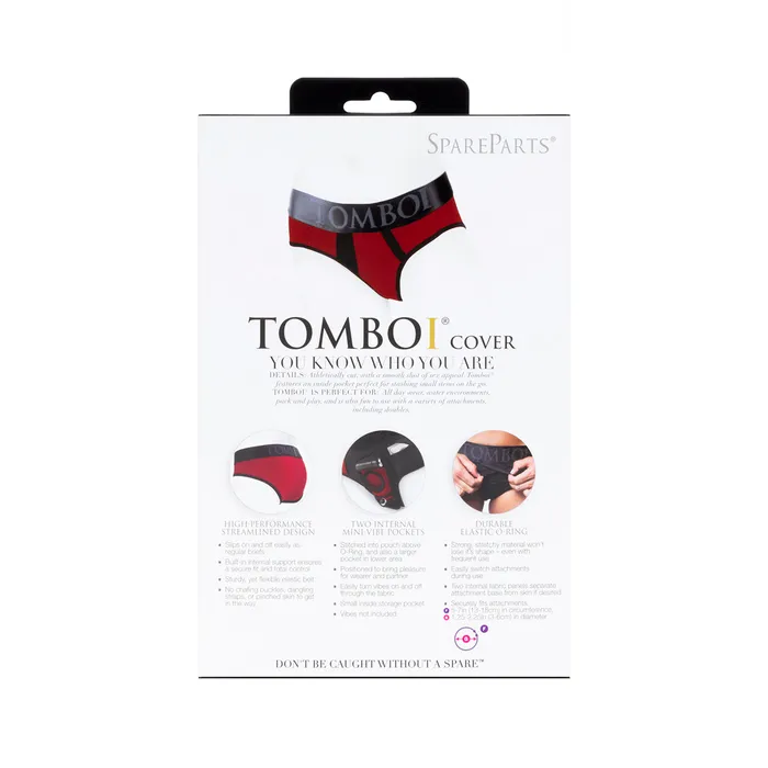 SpareParts Tomboi Cover Brief Nyl Red M SpareParts HardWear Vibrators