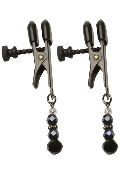 Spartacus Anal Spartacus Black Beaded Nipple Clamps