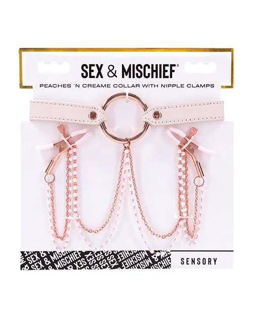 Sportsheets International Couples Sex Mischief Peaches n CreaMe Collar wNipple Clamps Sportsheets International Couples Sex Mischief Peaches n CreaMe Collar wNipple Clamps