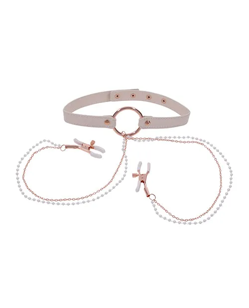 Sportsheets International Couples Sex Mischief Peaches n CreaMe Collar wNipple Clamps Sportsheets International Couples Sex Mischief Peaches n CreaMe Collar wNipple Clamps