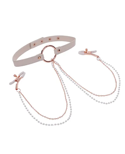 Sportsheets International Couples Sex Mischief Peaches n CreaMe Collar wNipple Clamps Sportsheets International Couples Sex Mischief Peaches n CreaMe Collar wNipple Clamps
