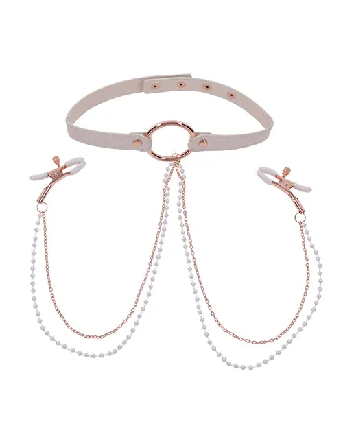 Sportsheets International Couples Sex Mischief Peaches n CreaMe Collar wNipple Clamps Sportsheets International Couples Sex Mischief Peaches n CreaMe Collar wNipple Clamps
