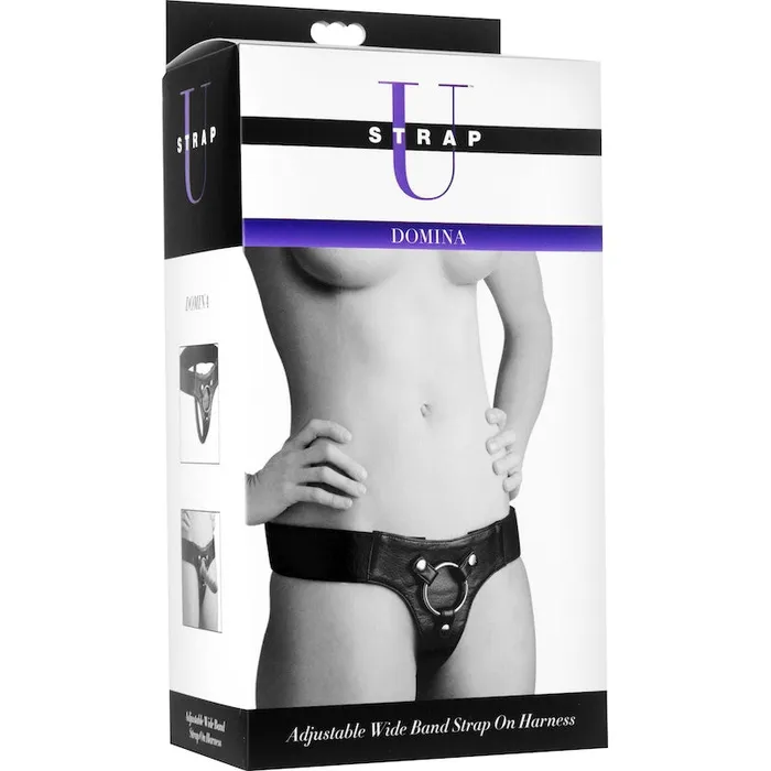 Strap U Female Sex Toys Domina Wide Band Strap On Harness Black Strap U