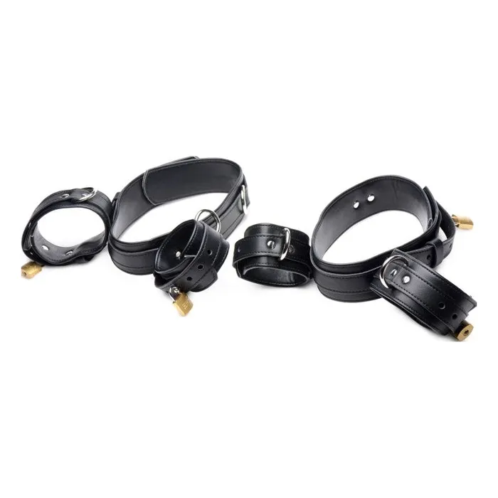 Strict Restraints Strict Frog Tie Leather Restraint Set Black