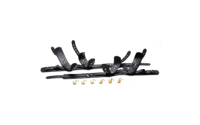 Strict Restraints Strict Frog Tie Leather Restraint Set Black