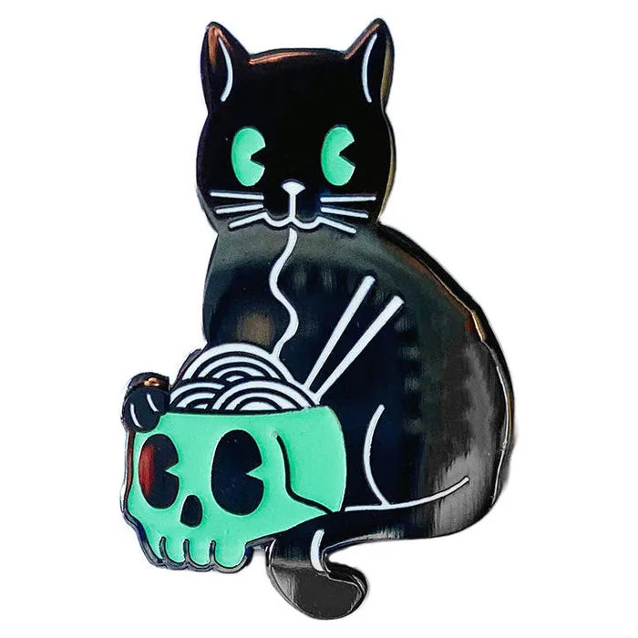 Strike Gently Co Glowing Ramen Cat Pin iloveexcitement Vibrators